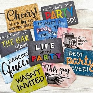 Photo booth plastic sign props 📷